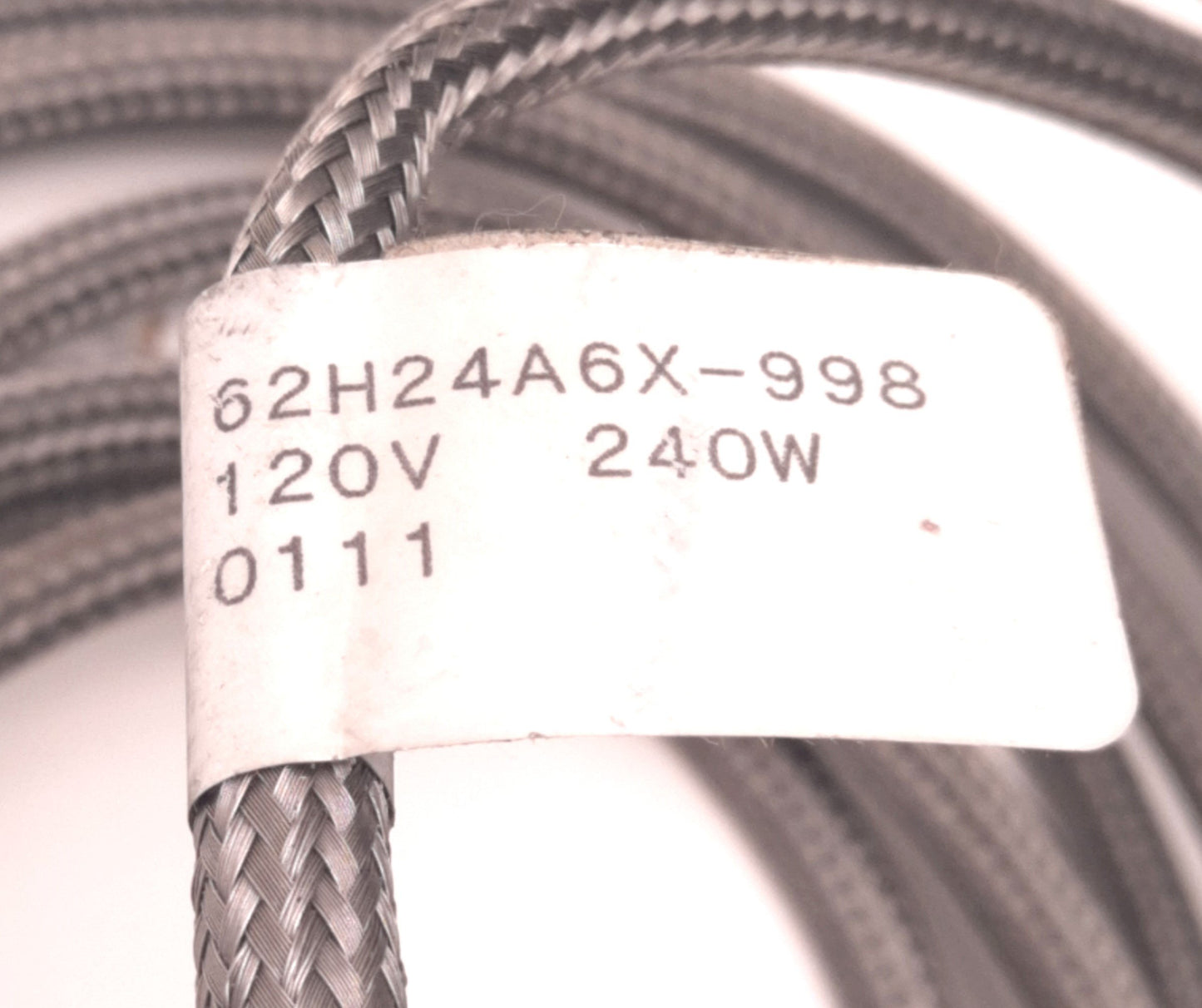 Used Watlow 62H24A6X-998 Coil/Cable Heater 0.062" Diameter, 24" Length, 120v AC 240W