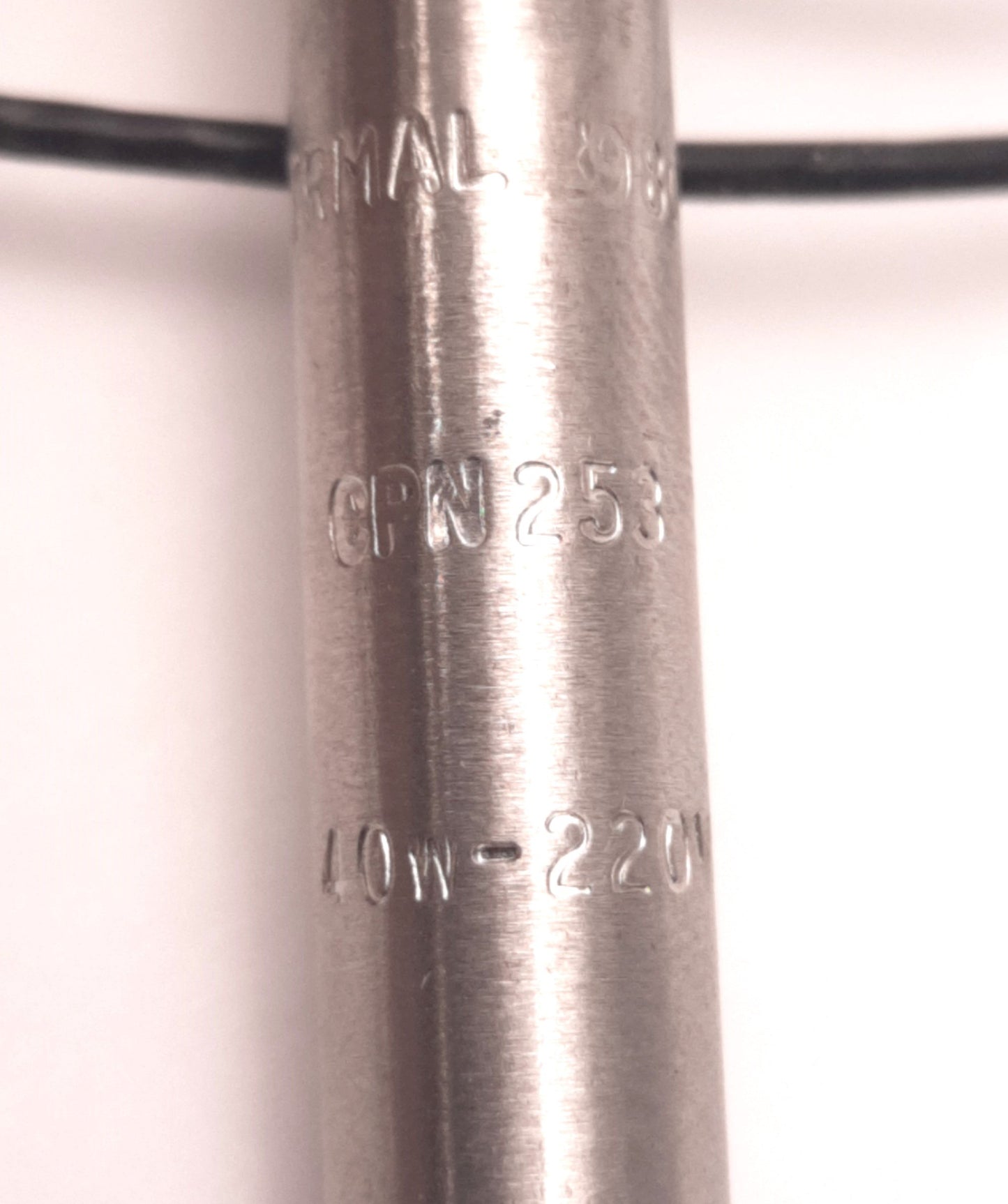 New – Open box Thermal Corp CPN253 Cartridge Heater 3/8" Dia x 3-3/4" Length 40W 220v 24" Leads