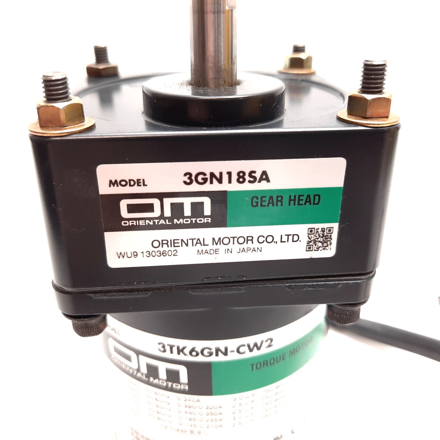 Used Oriental Motor 3TK6GN-CW2 Torque Motor With 3GN18SA Gear Head, 115V-230VAC