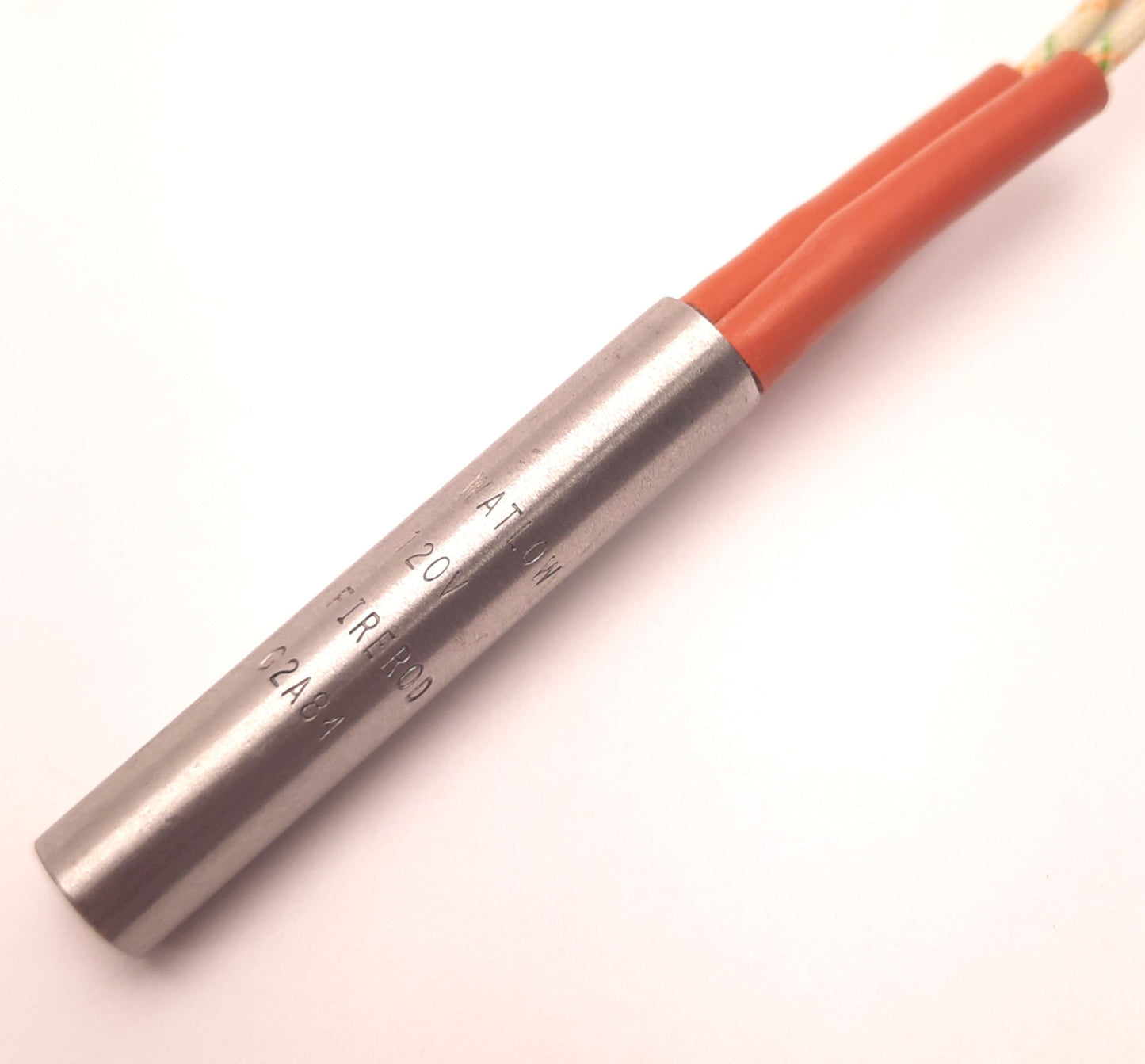 Used Watlow G2A84 Cartridge Heater 3/8" Dia x 2" Length, 120V 100W 20" Leads