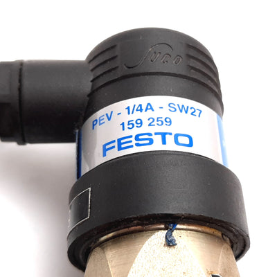 Used Festo PEV-1/4A-SW27 Pressure Switch, Pressure: 15-145psi, Rating: 4A 250VAC