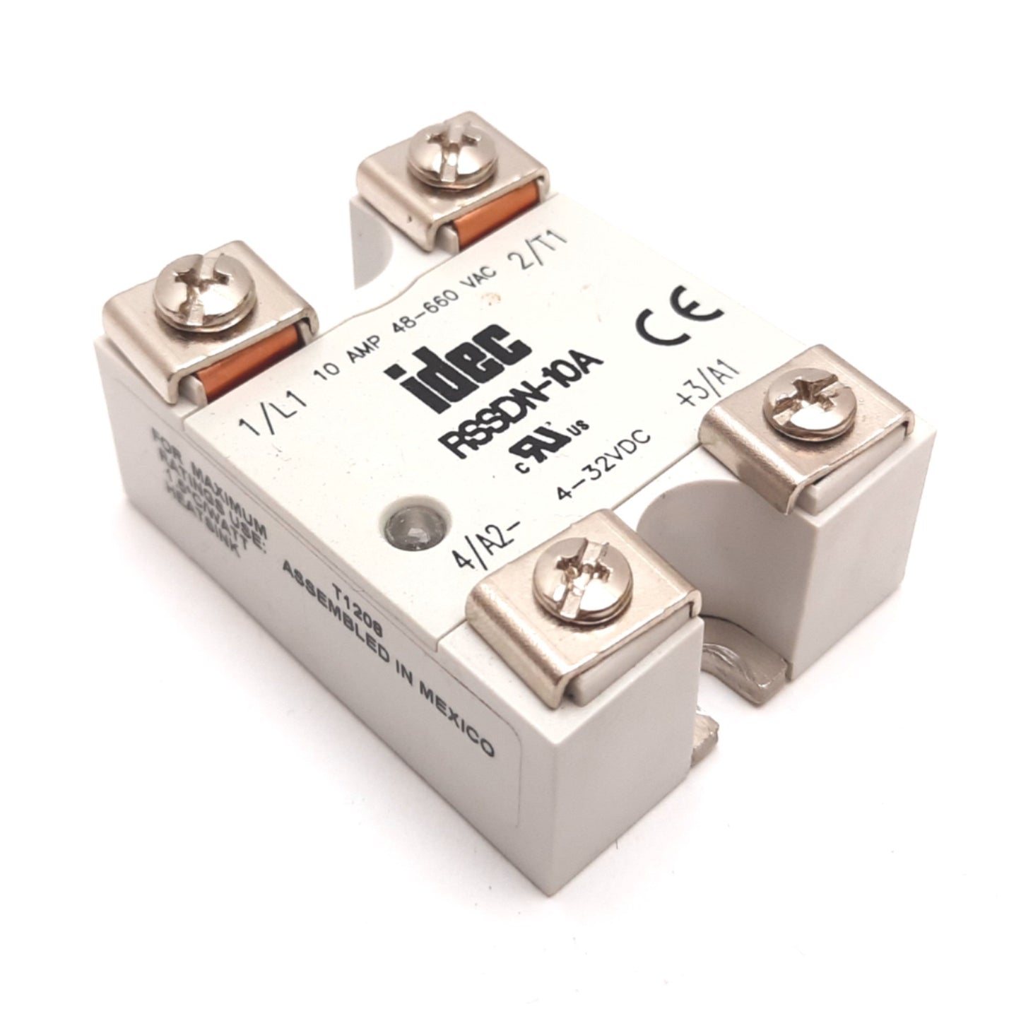 Used Idec RSSDN-10A Solid State Relay, Control: 4-32VDC, Contact: 48-660VAC 10A