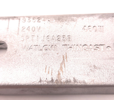 Used Watlow SPT1J6A23B Thincast Heater 6" x 1.5" x .5", 240V 480W Aluminum, 11" Leads
