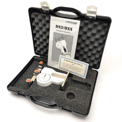 Used CHECKLINE DX2S-1K Stationary Tension Meter 2,500-10,000g, 2,000m/min