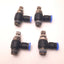 Used Lot of 4 SPC NSE 5/32-N01U-O EPNI Speed Controller Elbow 1/8" NPT to 5/32" Tube