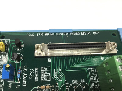 Used Advantech PCLD-8710 Screw Terminal Breakout Board, CJC Circuit, SCSI-II 68-Pin