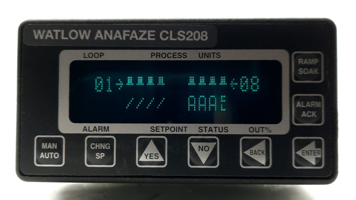 Used Watlow CLS208-C20000CM Anafaze Temp Controller 8x Standard Inputs RS-232 12-24V