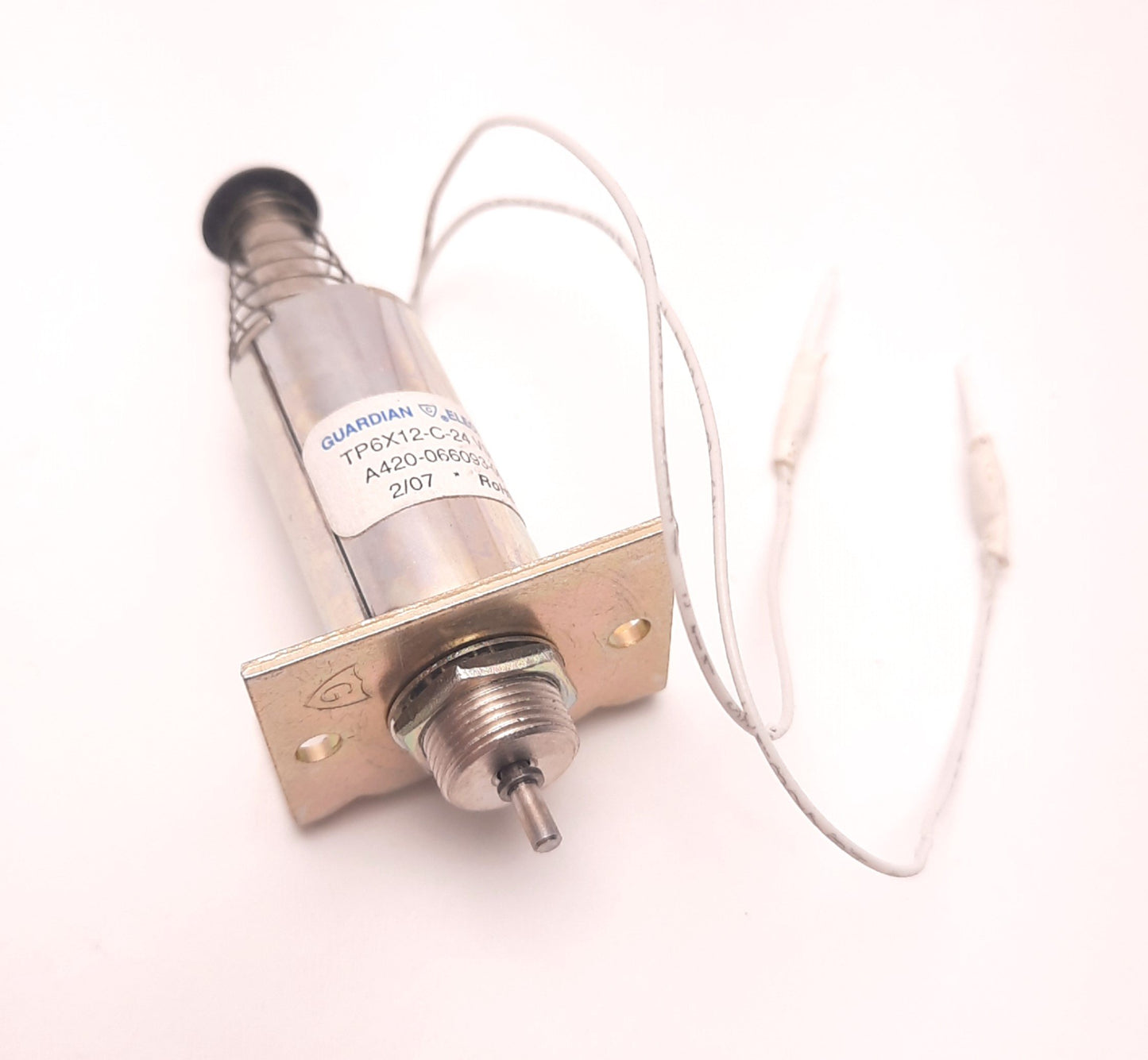 Used Guardian TP6X12-C-24 Tubular Solenoid 24v DC Coil Cont Duty, 121 Ohms, 5W, 198mA