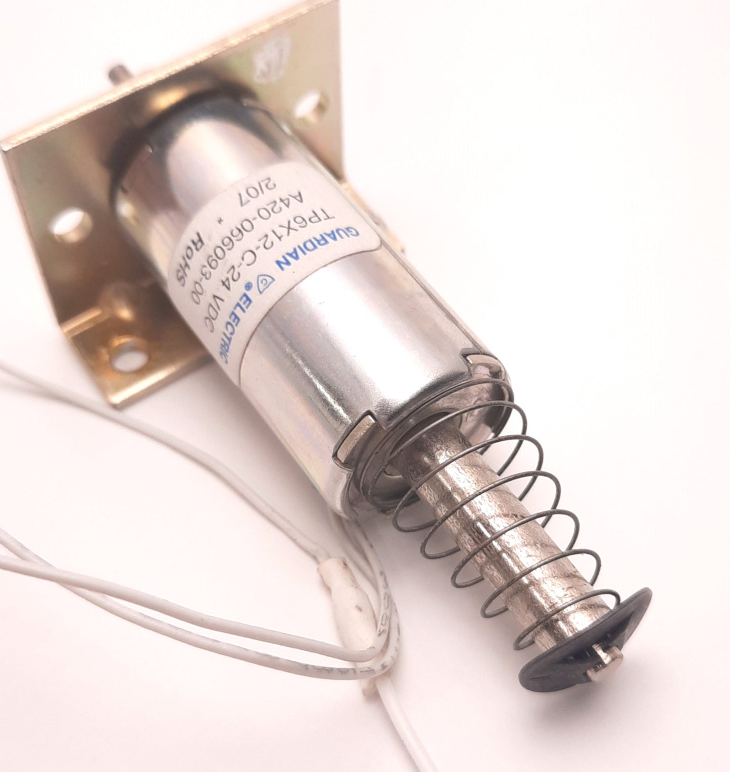 Used Guardian TP6X12-C-24 Tubular Solenoid 24v DC Coil Cont Duty, 121 Ohms, 5W, 198mA