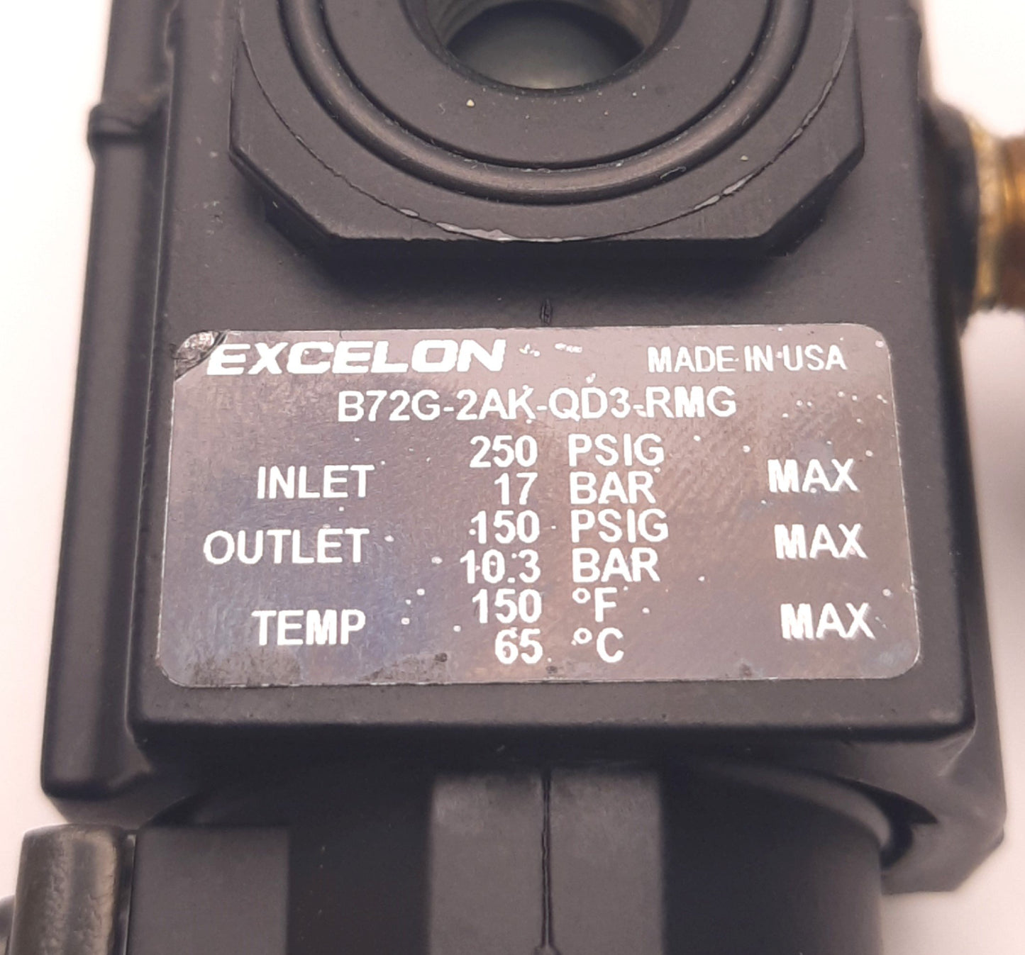 Used Excelon B72G-2AK-QD3-RMG Filter Regulator 1/4" PTF, 5 to 150 Psi, 160 Psi Gauge