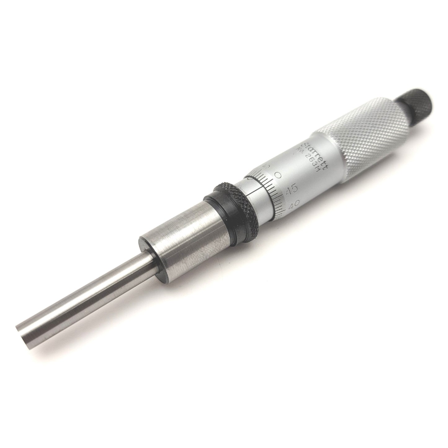 Used Starrett 263M Micrometer Head Ratchet Stop, Lock Nut, 0-25mm Range, 0.01mm Grad