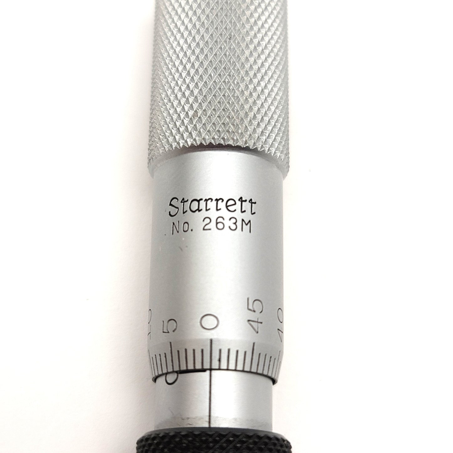 Used Starrett 263M Micrometer Head Ratchet Stop, Lock Nut, 0-25mm Range, 0.01mm Grad