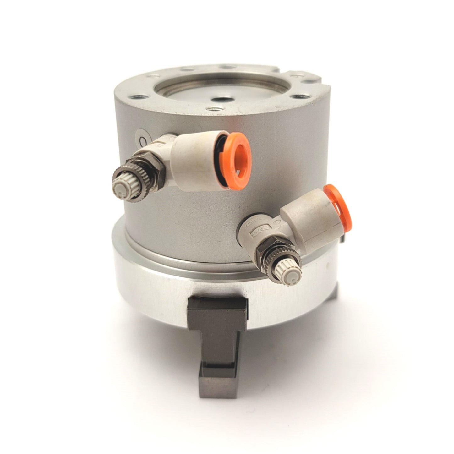 Used SMC MHSH3-32D 3-Finger Pneumatic Gripper 8mm Stroke, 32mm Bore, 62N, .1-.6MPa