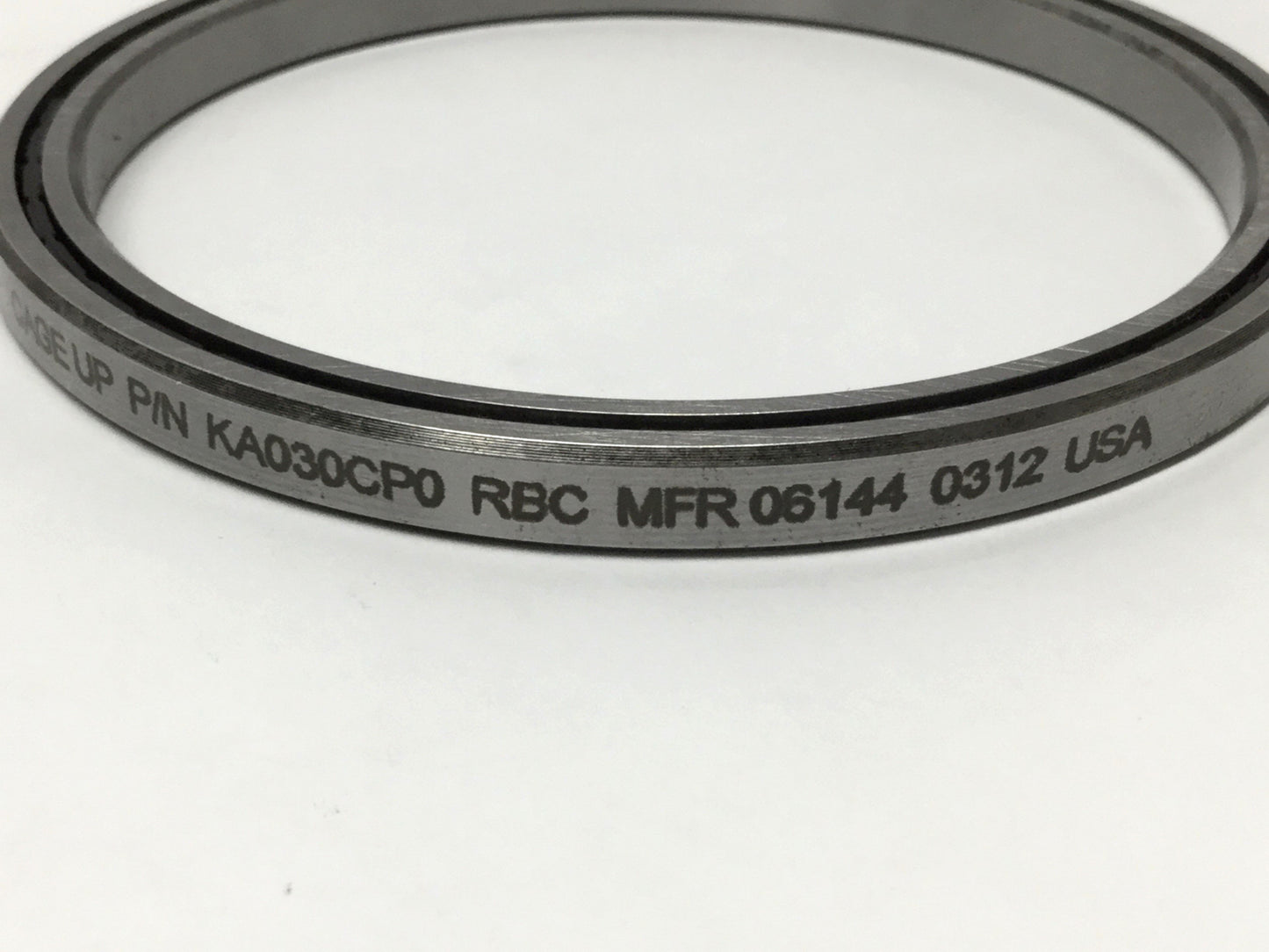 Used RBC KA030CP0 Thin-Section Radial Contact Ball Bearing 3" ID, 3.5" OD, ABEC 1