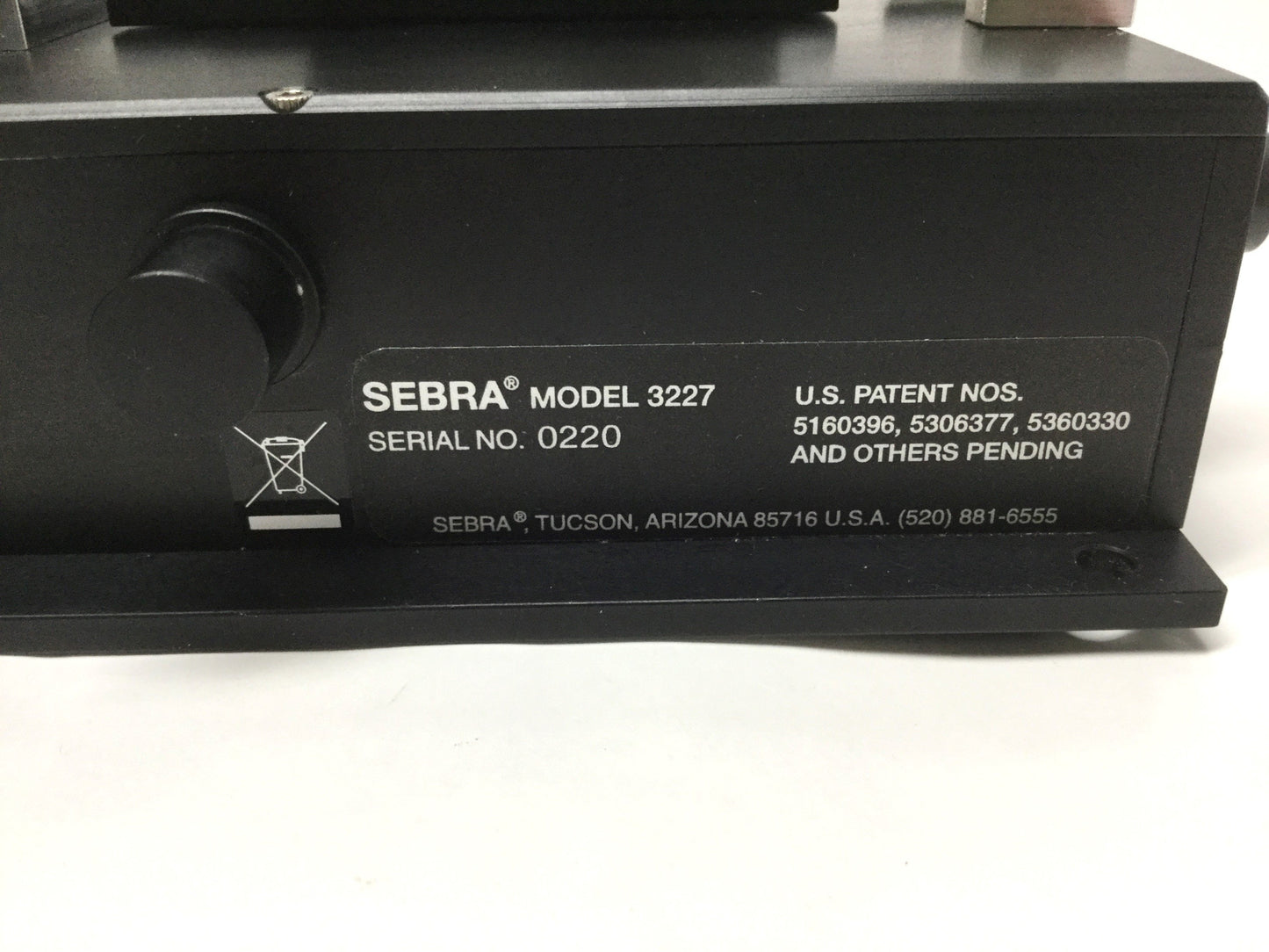 Used Sebra PIRF II Cath Tipping Bonding Platform, Low Insertion/Standard Grip Force