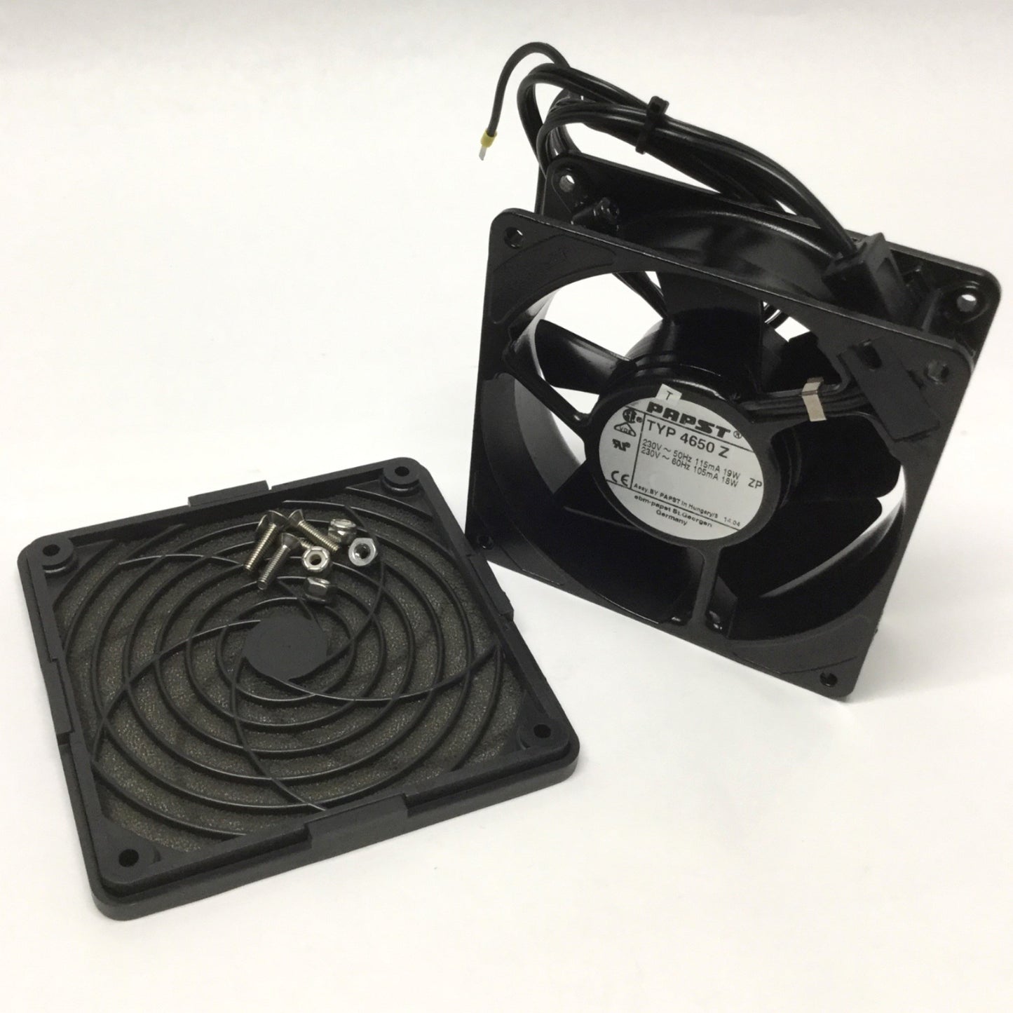 Used EBM-PAPST Type 4650 Z Metal Axial Cooling Fan 230VAC 2650RPM 94.1CFM 119x38mm