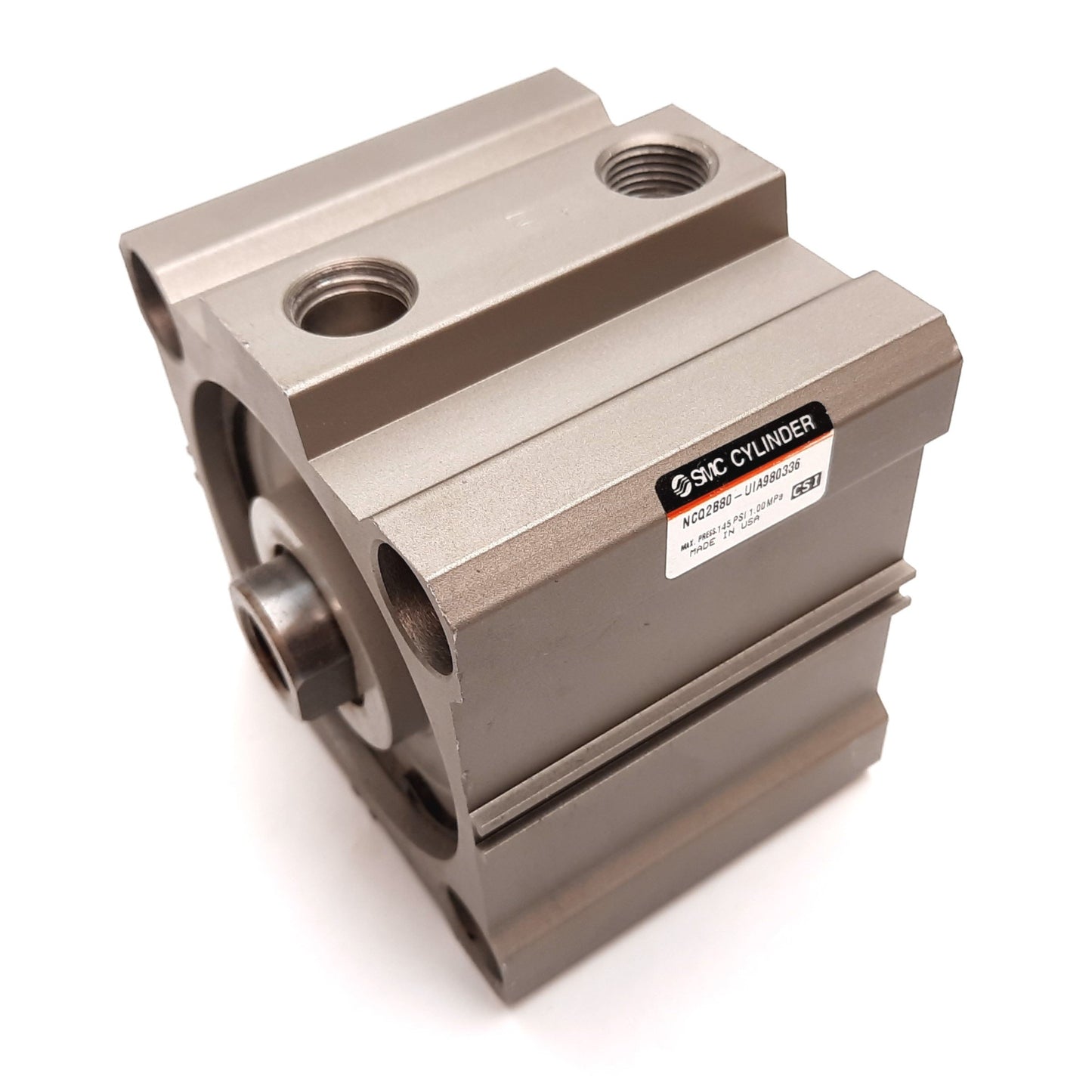 Used SMC NCQ2B80-UIA980336 Compact Cylinder, Bore: 80mm, Stroke: 25mm, 3/8" NPT