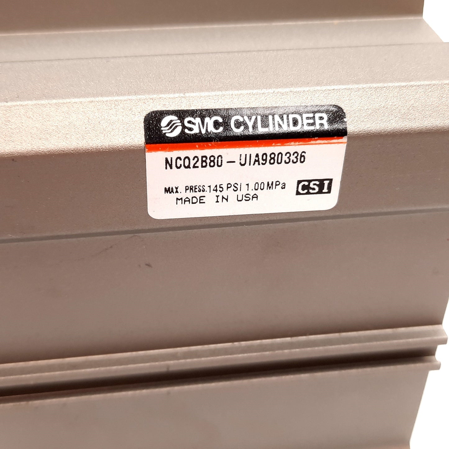 Used SMC NCQ2B80-UIA980336 Compact Cylinder, Bore: 80mm, Stroke: 25mm, 3/8" NPT