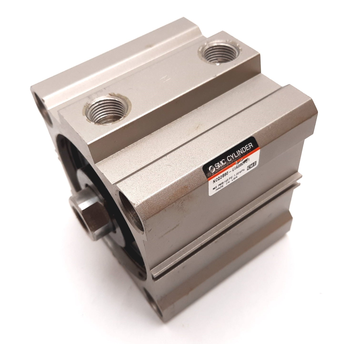 Used SMC NCQ2B80-UIA980781 Compact Cylinder, Bore: 80mm, Stroke: 25mm, 3/8" NPT
