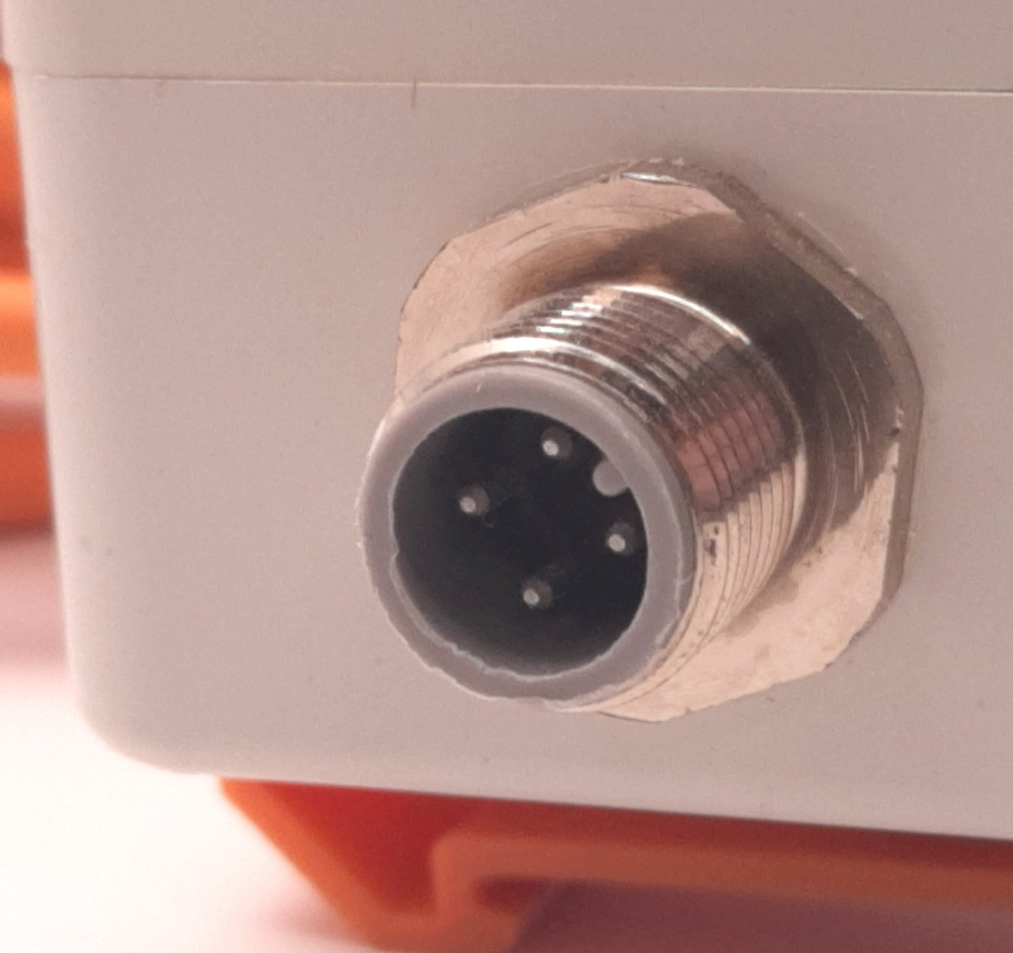 Used Wenglor A232 Adapterbox For RS-232 Connection w/ 16 Ft 4-Pin Cable, Din Mount