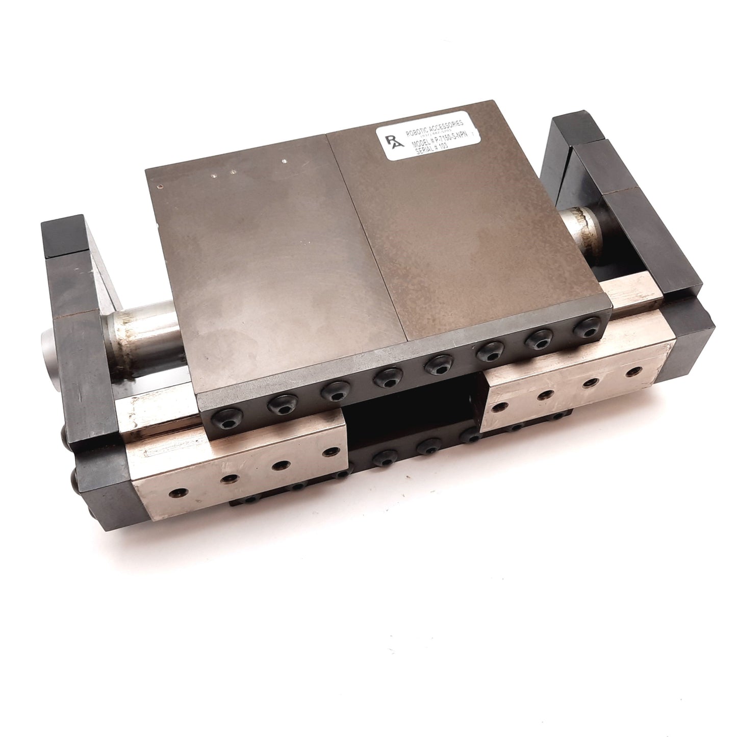 Used RA P-7150-S-NPN Box Slide Parallel Gripper, Stroke 2.5", Ports 3/8" NPT, 250psi