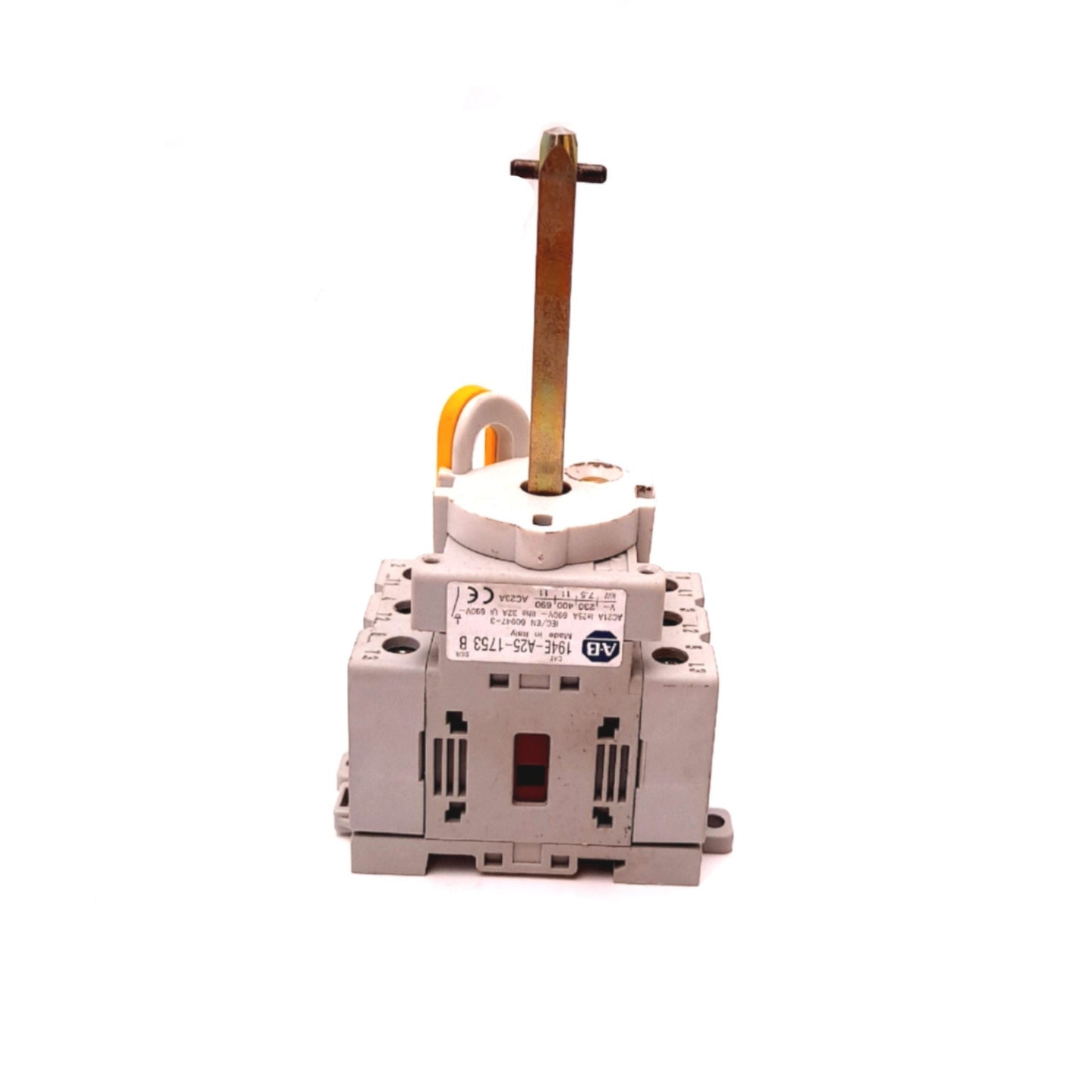 Used Allen Bradley 194E-A25-1753 Ser B Disconnect Switch 3-Pole 600VAC 25A 2" Shaft