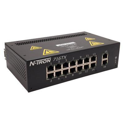Used N-Tron 716TX Managed Industrial Ethernet Switch, 16-Port 10/100Mbps, 10-30VDC