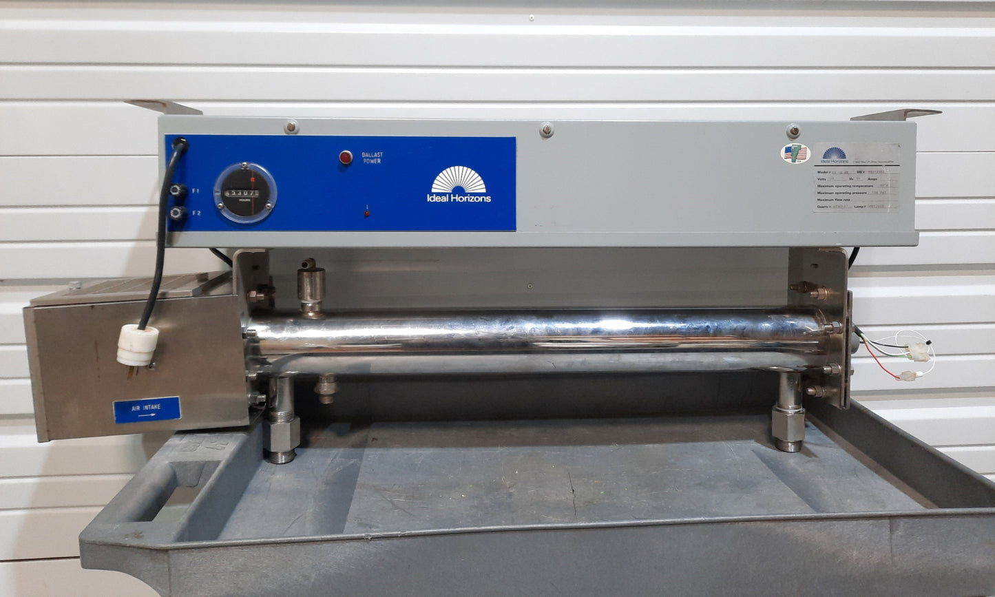 Used Ideal Horizons CI-1S-HT UV Water Treatment System 150PSI 10GPM 1 1/2"NPT 120VAC