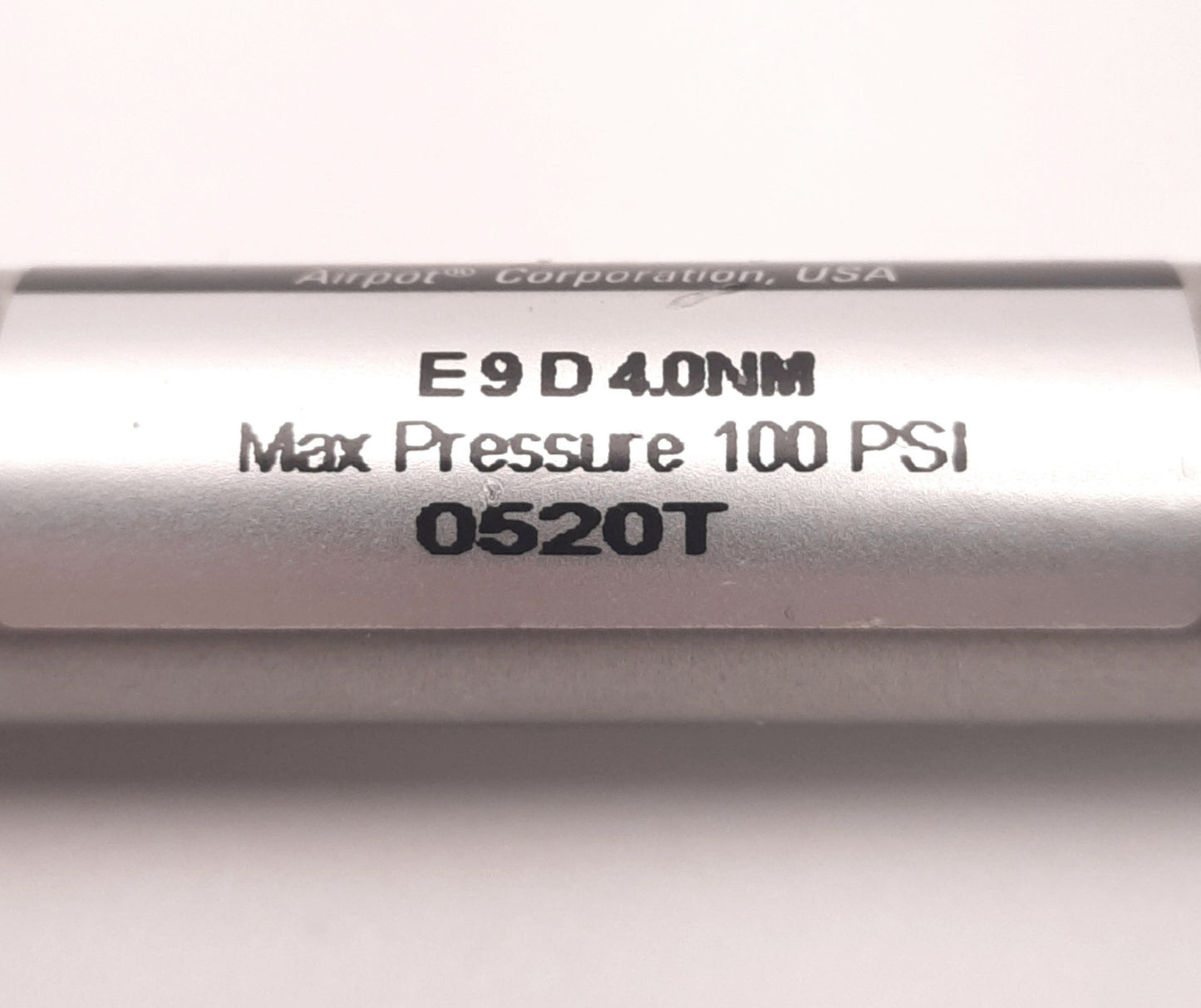 Used Airpel E9D4.0NM Anti-Stiction Cylinder 4" Stroke, 0.366" Bore, 100 Psi Max