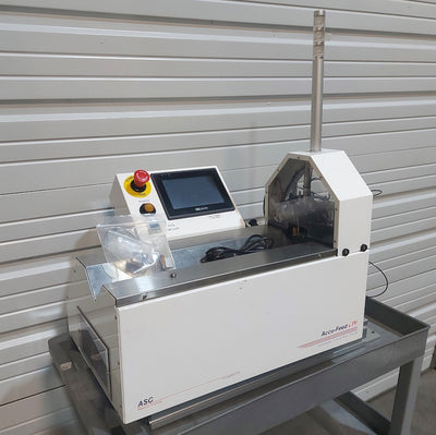 Used ASC Medical Systems Accu-Feed CPF Center Pick Feeder 1Part/4sec 24"/sec 120VAC
