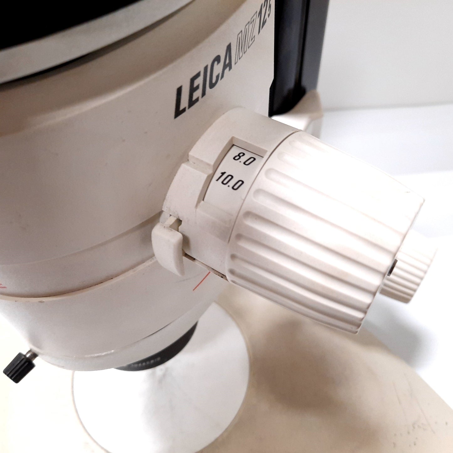 Used Leica MZ12.5 Zoom Stereo Microscope, Zoom Range: 12.8:1 to160:1, 16x/14B Oculars
