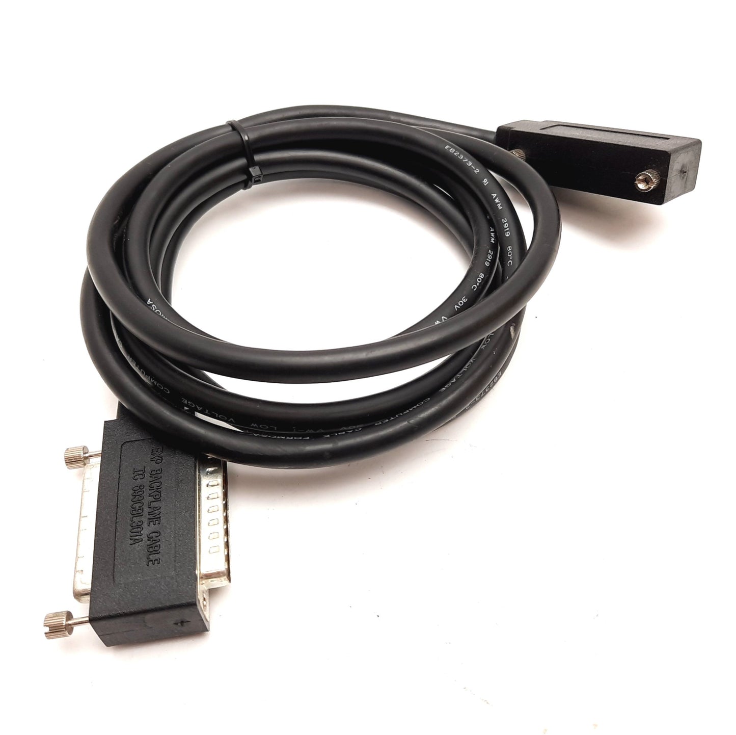 Used GE Fanuc IC693CBL301A Backplane Cable 25-Pin D-Sub Connection, 2m Long