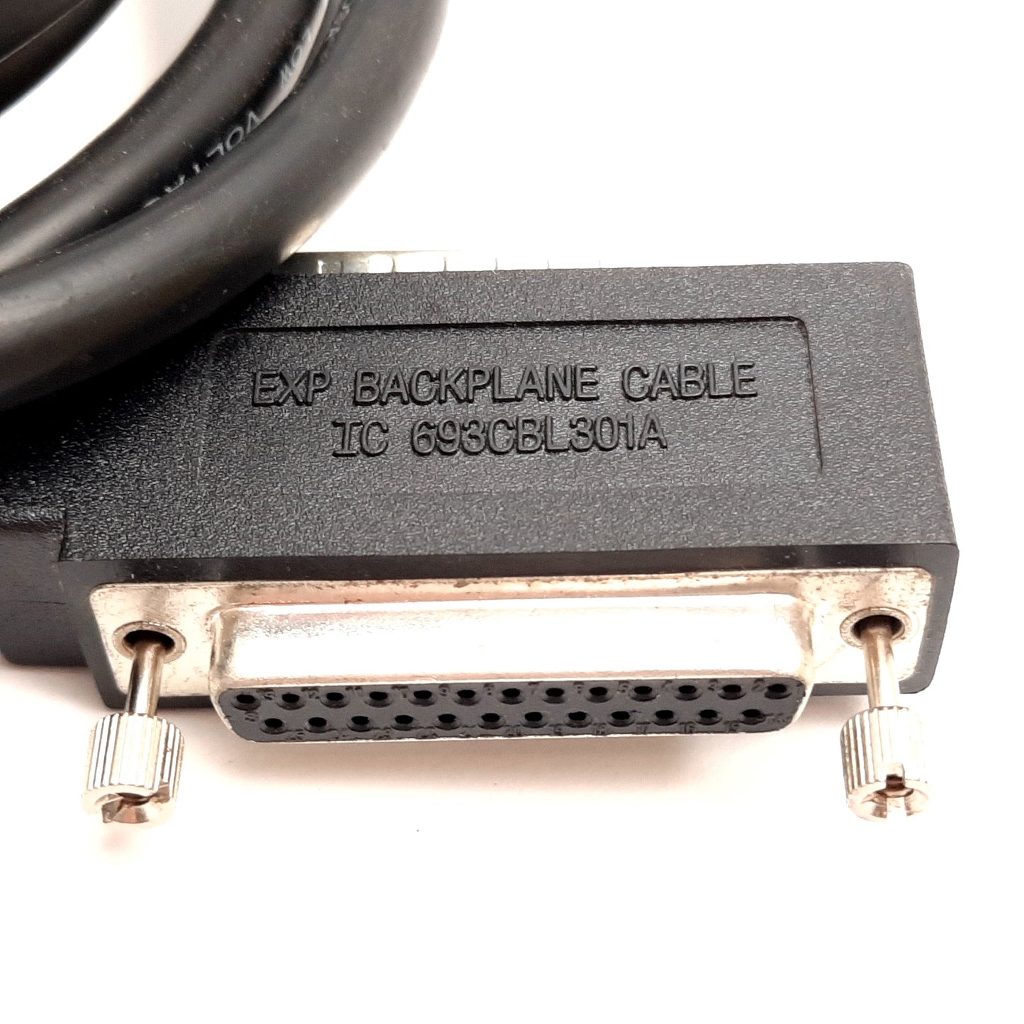 Used GE Fanuc IC693CBL301A Backplane Cable 25-Pin D-Sub Connection, 2m Long