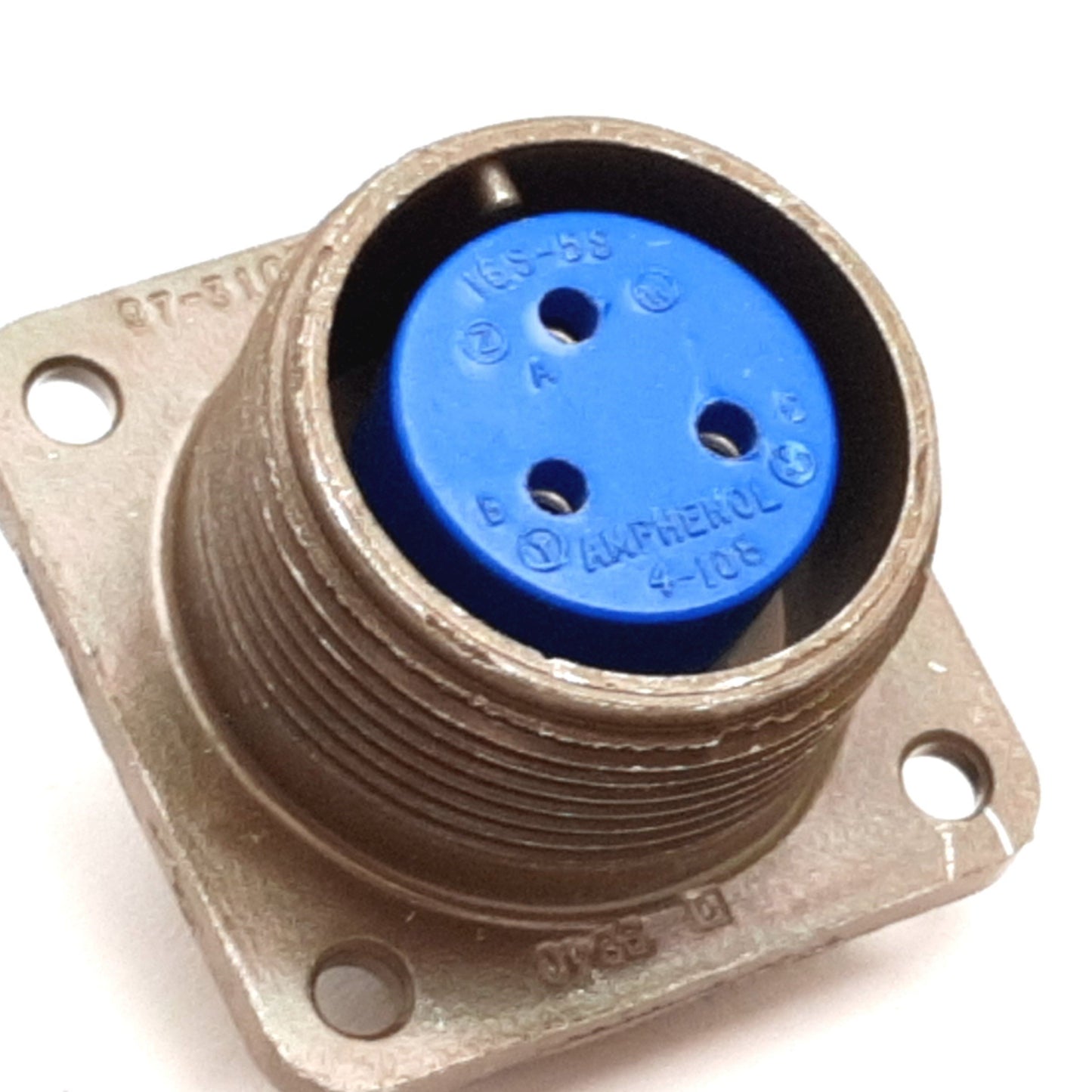Used Amphenol 97-3102A-16S-5S Panel Mount Connector, 3-Position Solder Type