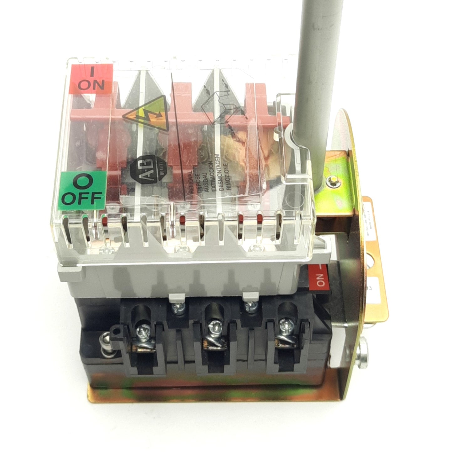 Used Allen Bradley 194R-NJ030P3 Ser B Disconnect Switch, 3-Pole, With Post & Handle