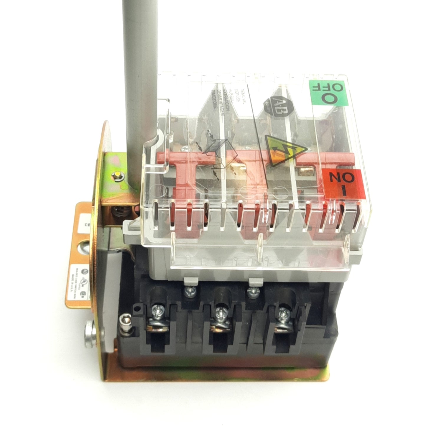 Used Allen Bradley 194R-NJ030P3 Ser B Disconnect Switch, 3-Pole, With Post & Handle