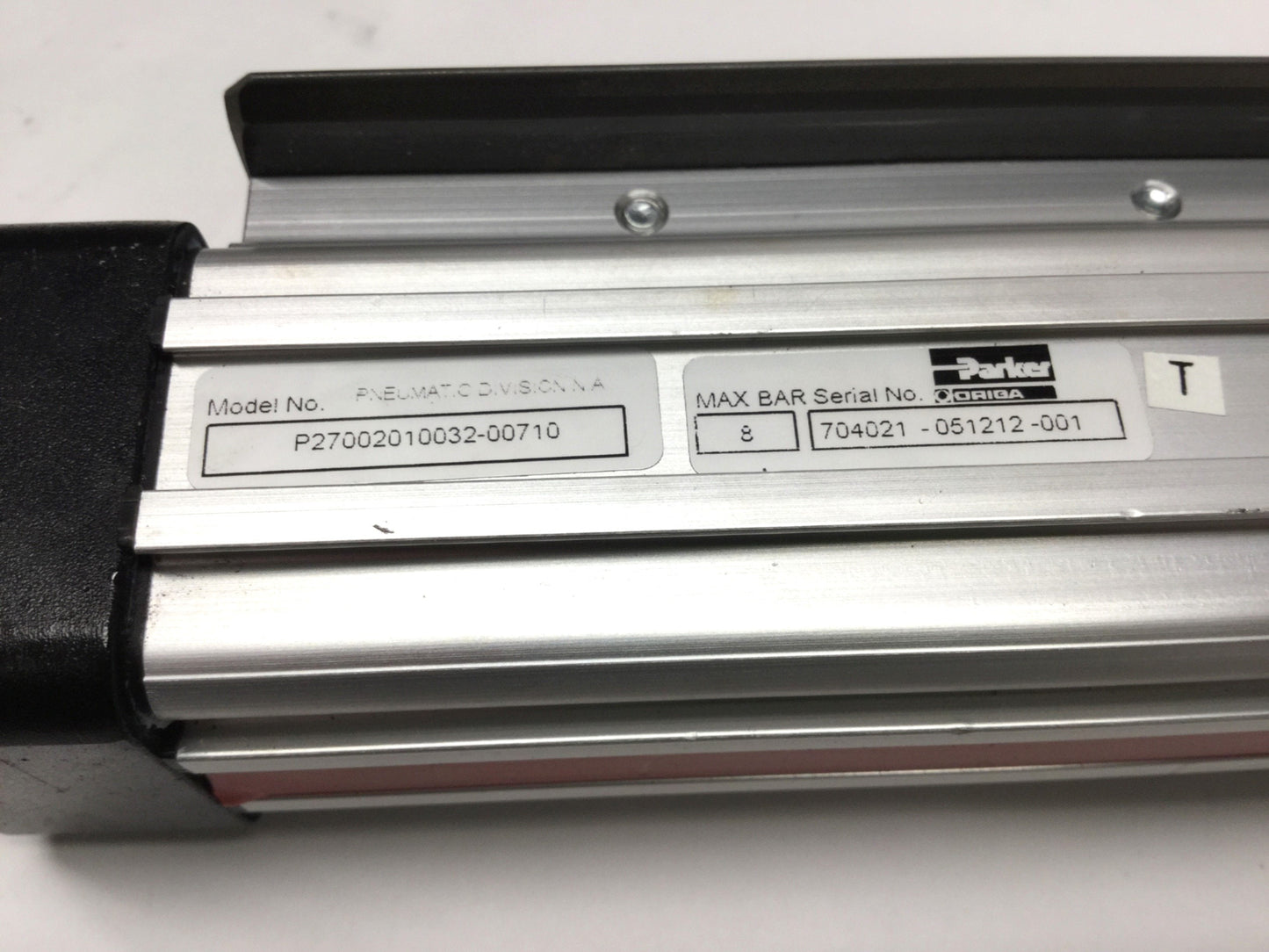 Used Parker Origa P27002010032-00710 Powerslide Rodless Cylinder, 710mm Stroke