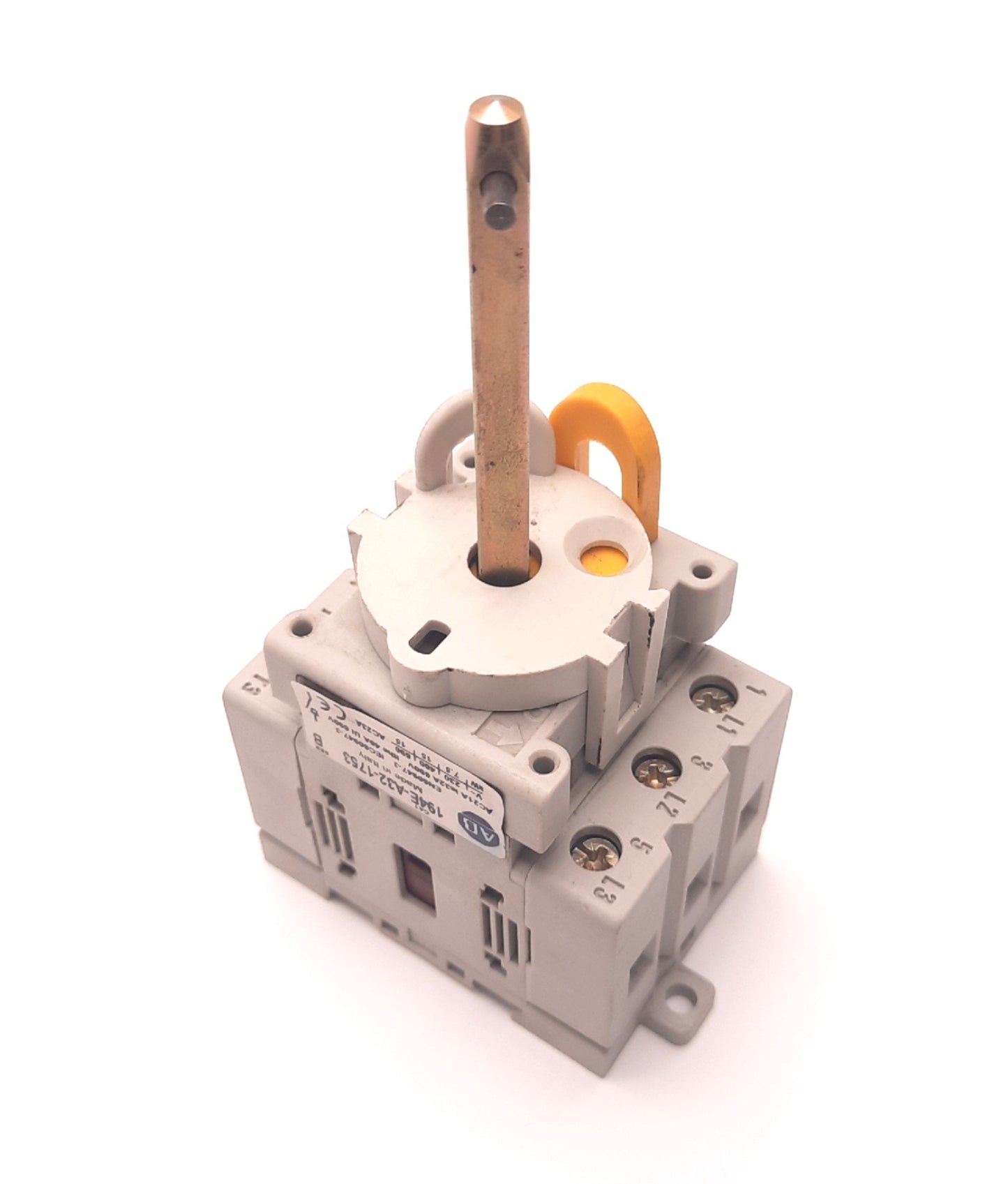 Used Allen Bradley 194E-A32-1753 B Disconnect Switch 32A, 600VAC, 3 Pole, 2-3/8" Post