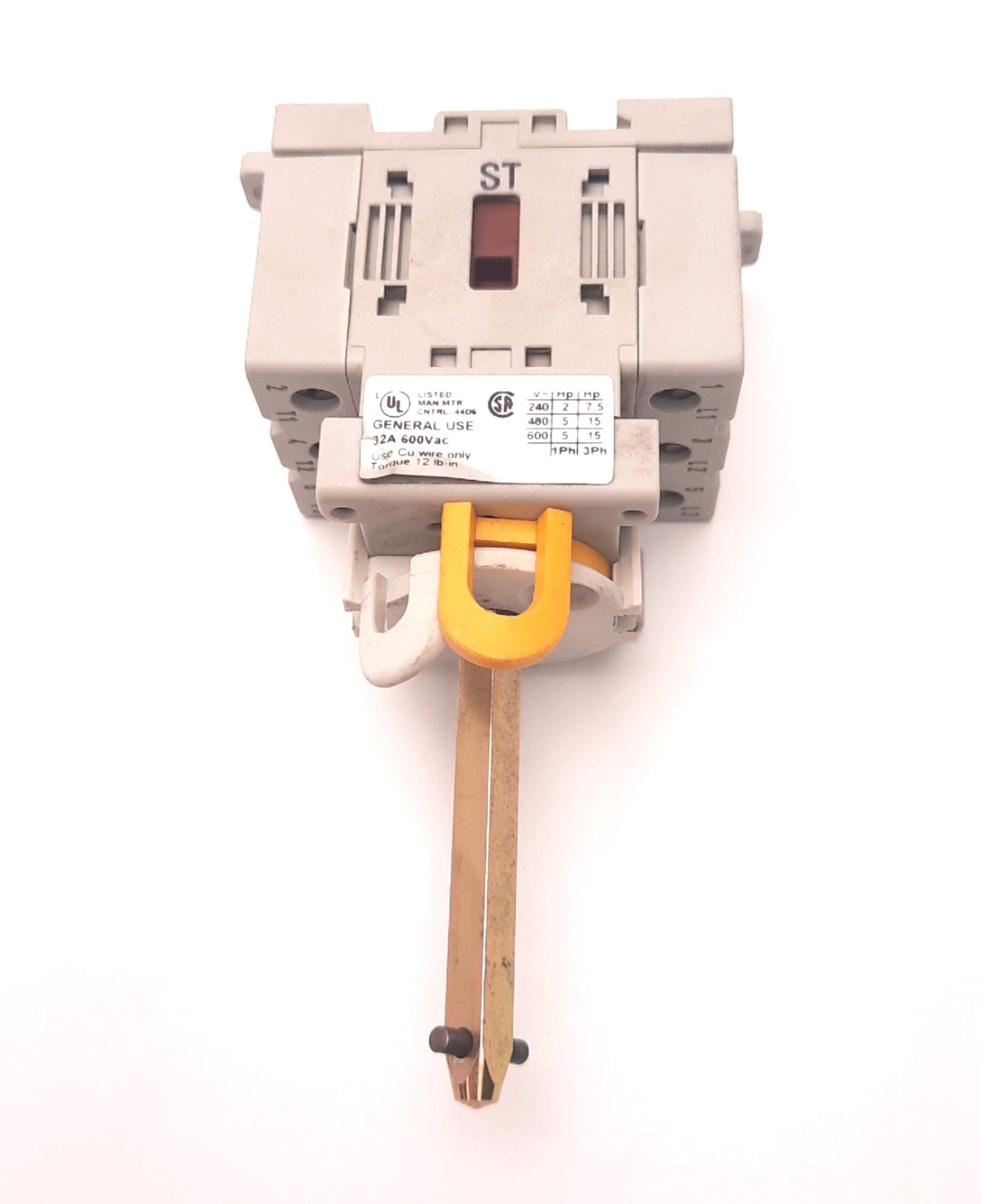 Used Allen Bradley 194E-A32-1753 B Disconnect Switch 32A, 600VAC, 3 Pole, 2-3/8" Post