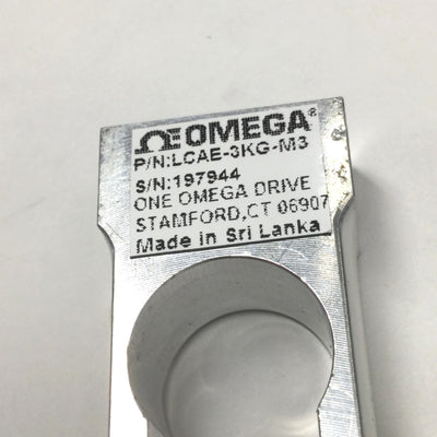 Used Omega LCAE-3KG-M3 Single-Point Load Cell Weight Sensor, 3kg Capacity, 1mV/V