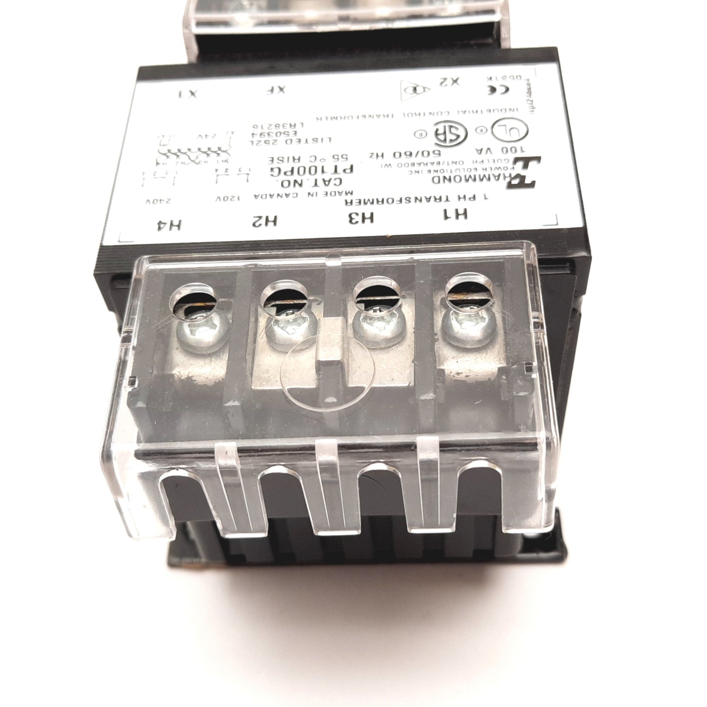 Used Hammond PT100PG Transformer, Primary: 120/240V, Secondary: 24V, 100VA 50/60Hz
