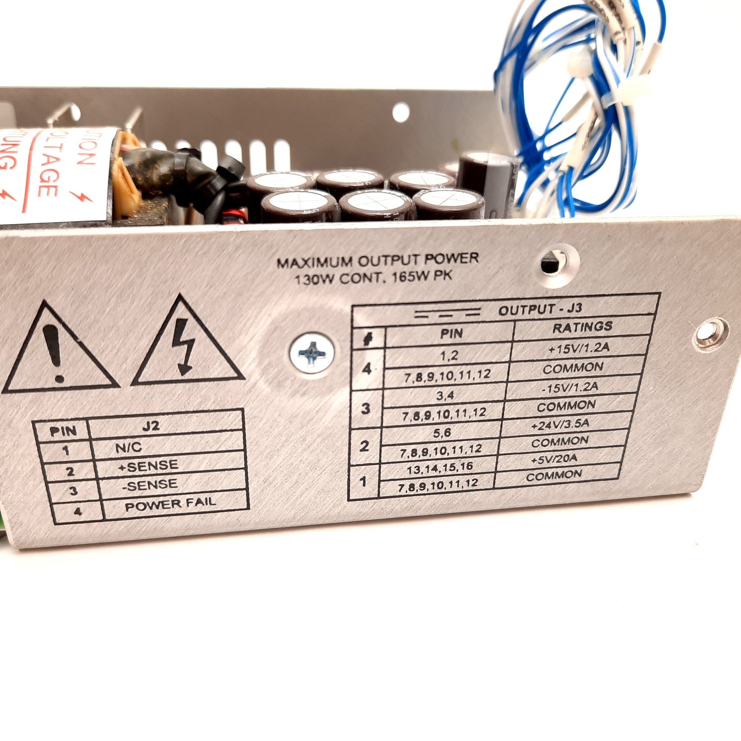 Used Condor GPC130EG Power Supply, Input: 100-240VAC 3.5A, Output: 5/15/24VDC 130W