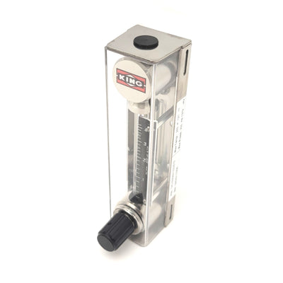 New – Open box King Instruments 74C102G021323510 Low Flow Glass Tube Rotameter, 0-0.42SCFH