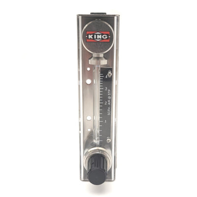 New – Open box King Instruments 74C102G021323510 Low Flow Glass Tube Rotameter, 0-0.42SCFH