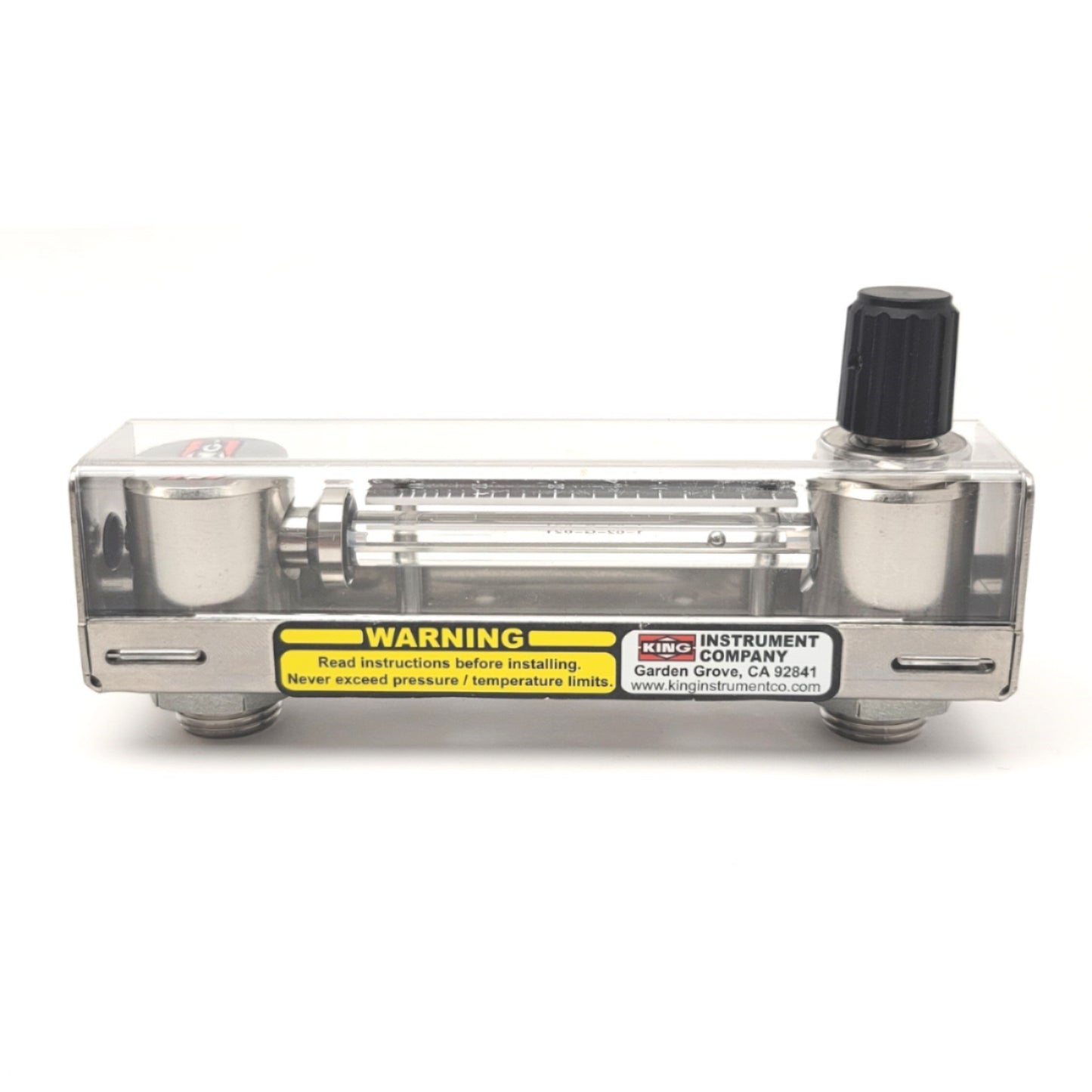 New – Open box King Instruments 74C102G021323510 Low Flow Glass Tube Rotameter, 0-0.42SCFH