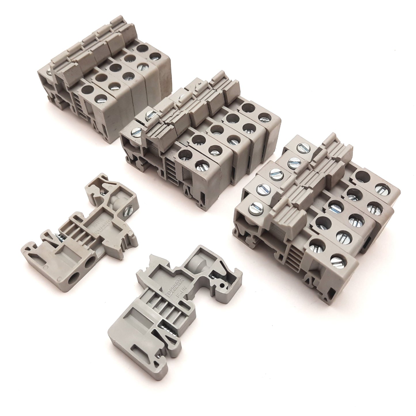Used Lot of 17 Phoenix Contact E-UK End Bracket Stop Anchor Cap Clamp Terminal Block