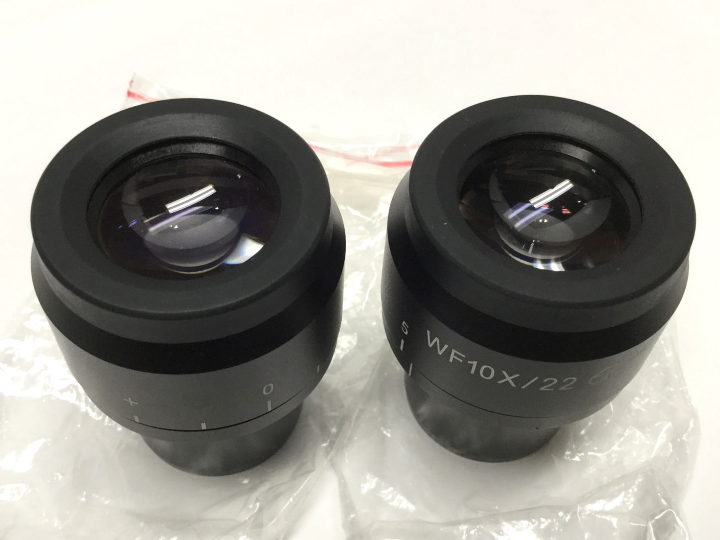 New – Open box Pair of Euromex WF10X/22mm Focusing Widefield Microscope Eyepieces 10X Mag Ø30mm