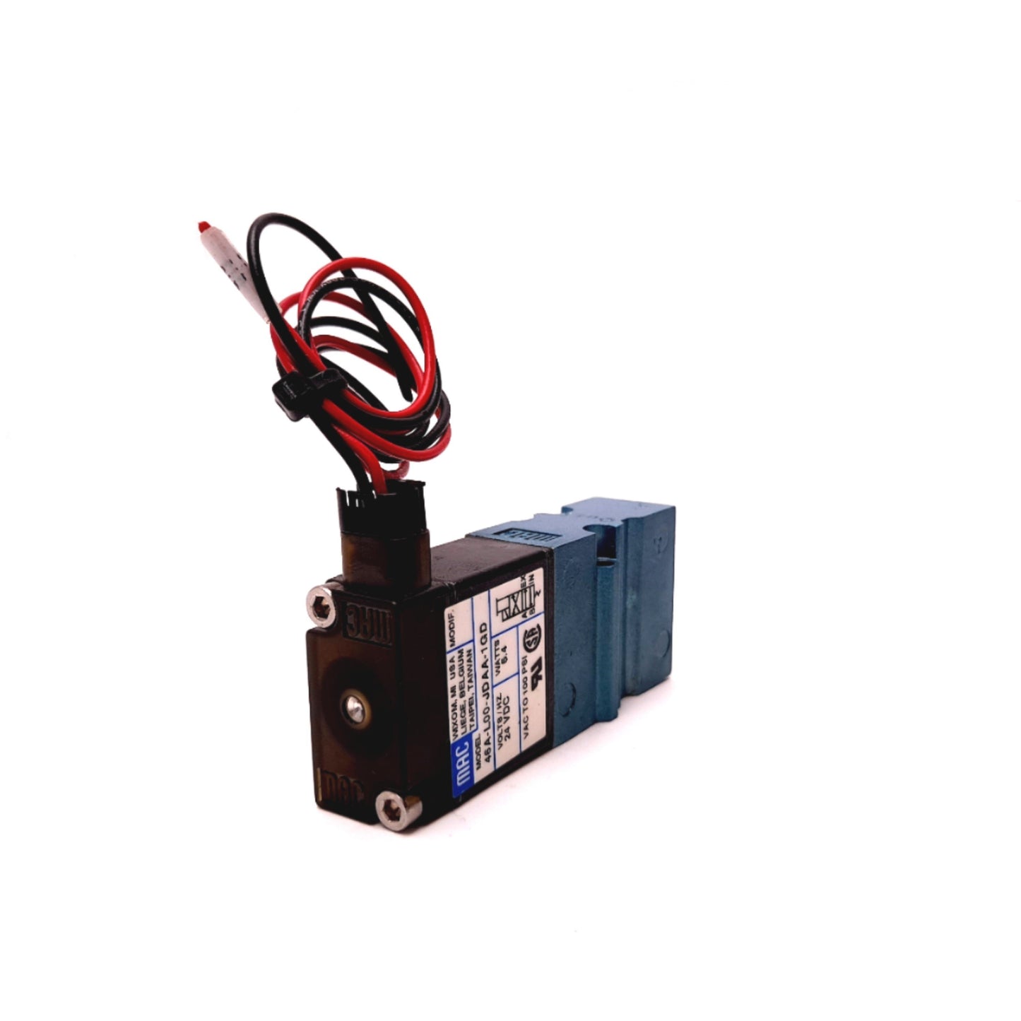 Used MAC 46A-L00-JDAA-1GD Solenoid Valve 24 VDC, 5.4W, 100 PSI