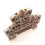 Used Lot of 20 Weidmuller WDK 2.5V Terminal Block, 2-Tier, Rating: 400V 24A, DIN Rail