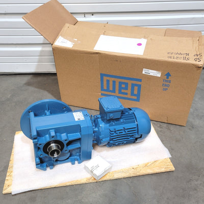 New WEG KP053-11P-90S/L-04F-TH-TF WG20 Gearmotor 4HP 308RPM 823lb-in 115-460VAC 3-PH